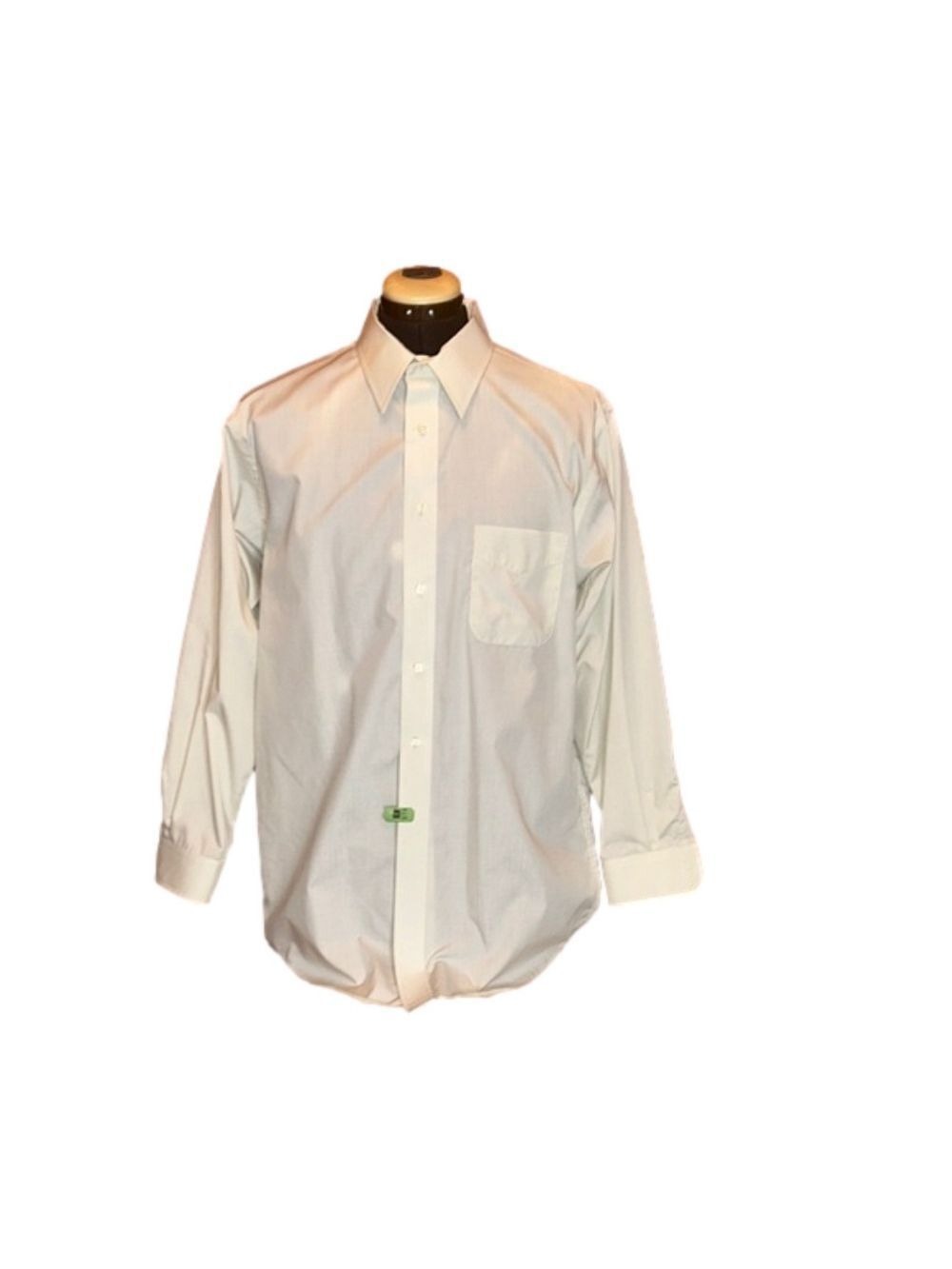 MASSINI “Wrinkle Resistant” Men’s Cream Long Sleeve Dress Shirt, Size 16 32/33